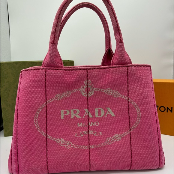Prada Canapa Two Way Small Canvas Tote - Picture 2 of 15